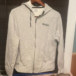 Hurley Light Gray Hoodie with Pockets